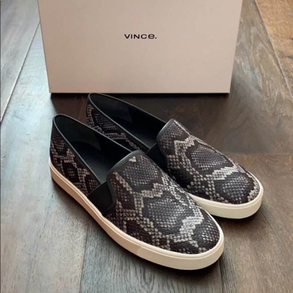 NIB ~ VINCE BLAIR 5 SNAKE SLIP ON SNEAKERS sz 8.5 - Picture 7 of 15
